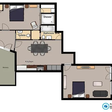 Pedestrian Apartment, The Location アパート *